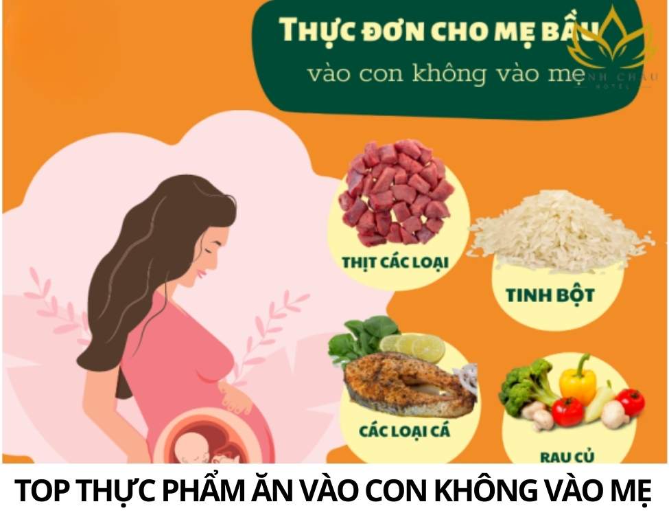 Thực đơn 3 tháng cuối vào con không vào mẹ
