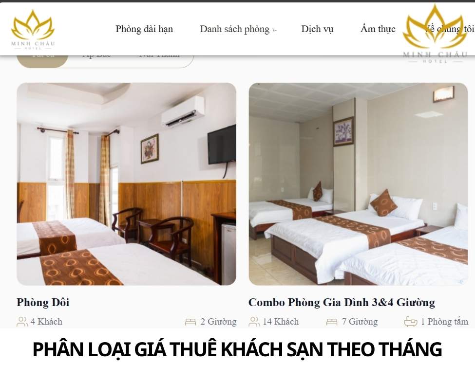 Giá thuê khách sạn theo tháng
